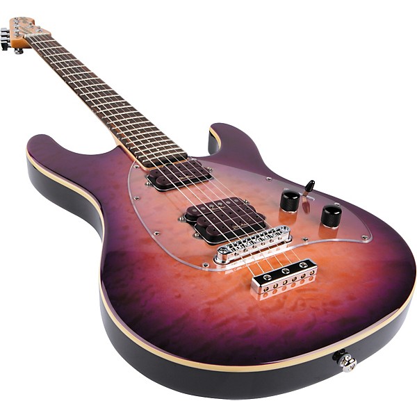Ernie Ball Music Man Steve Morse Y2D Guitar with Standard Bridge Purple Burst Rosewood