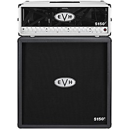 EVH 5150III 100W Guitar Tube Head, Ivory With 5150III 4x12 Guitar Cab, Black