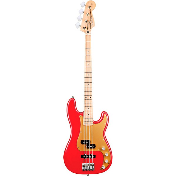 Fender Deluxe P Bass Special 4-String Bass Chrome Red Maple