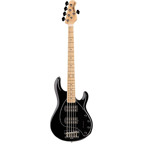 Ernie Ball Music Man StingRay 5 H 5-String Electric Bass Guitar Black Maple Fretboard