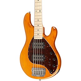 Ernie Ball Music Man StingRay 5 H 5-String Electric Bass Guitar Transparent Gold Maple Fretboard