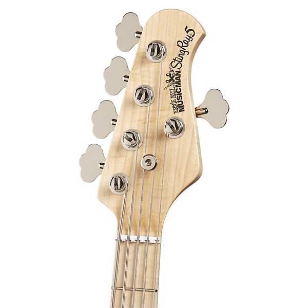 Ernie Ball Music Man StingRay 5 H 5-String Electric Bass Guitar Transparent Gold Maple Fretboard