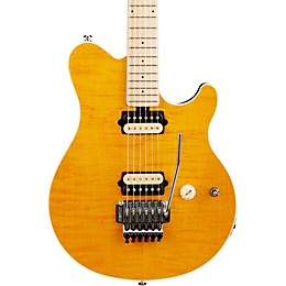 Ernie Ball Music Man Axis Electric Guitar Translucent Gold Matching Headstock Maple Fretboard