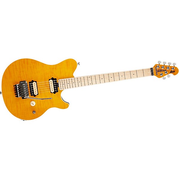 Ernie Ball Music Man Axis Electric Guitar Translucent Gold Matching Headstock Maple Fretboard