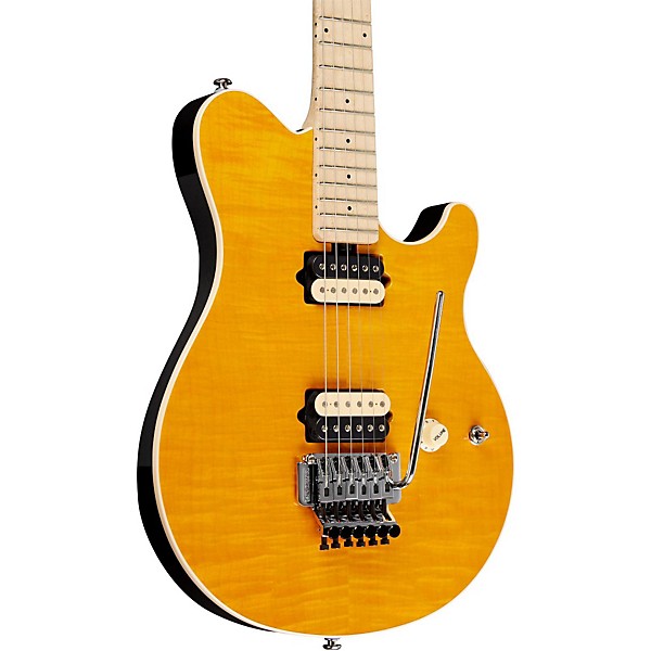 Ernie Ball Music Man Axis Electric Guitar Translucent Gold Matching Headstock Maple Fretboard