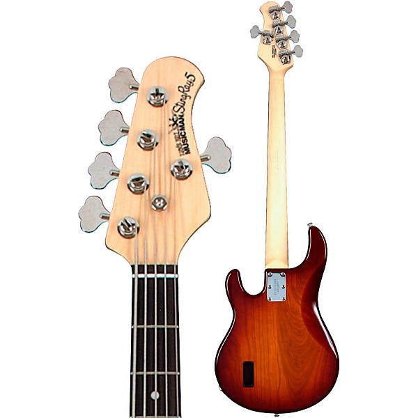 Open Box Ernie Ball Music Man StingRay 5 5-String Bass Guitar Level 1 Honey Sunburst Rosewood Fretboard