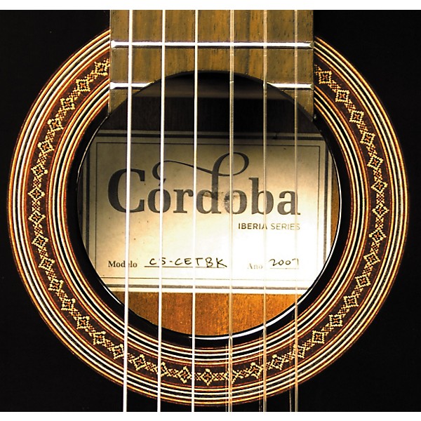 Cordoba C5-CETBK Thinbody Classical Acoustic-Electric Guitar Black Black
