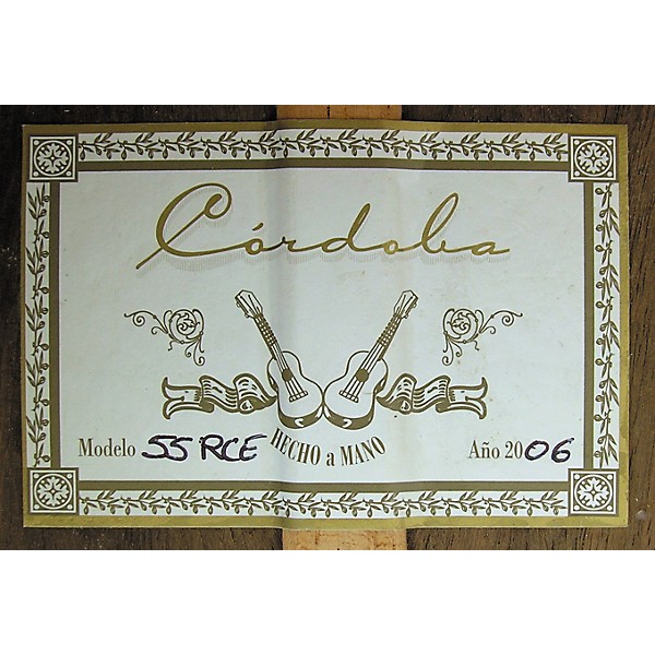 Cordoba 55RCE Classical Acoustic-Electric Guitar with Humicase