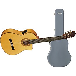 Cordoba 45FCE Nylon String Cutaway Acoustic-Electric Guitar with Humicase