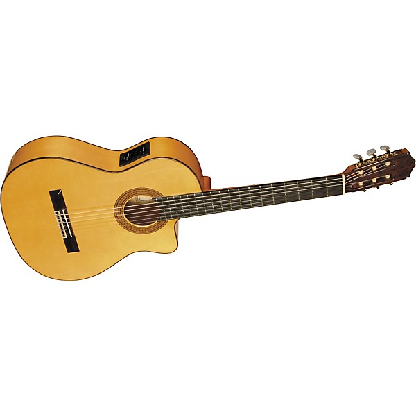 Cordoba 45FCE Nylon String Cutaway Acoustic-Electric Guitar with Humicase