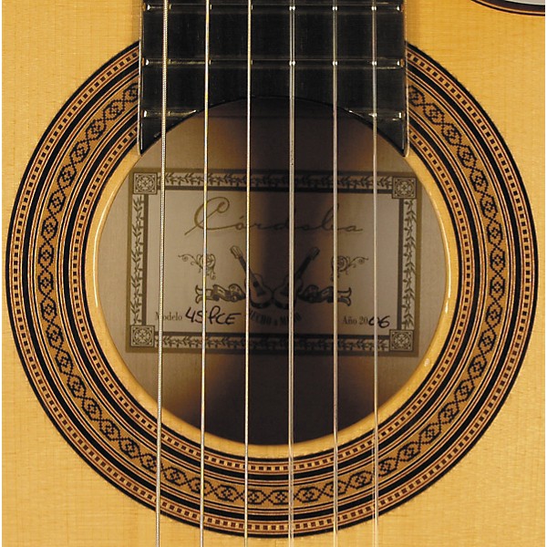 Cordoba 45FCE Nylon String Cutaway Acoustic-Electric Guitar with Humicase