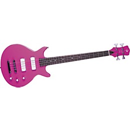 Luna Pandora Double Cutaway Bass Guitar Magenta