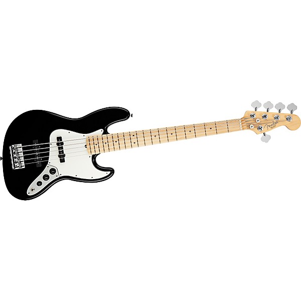 Fender American Standard 5-String Jazz Bass V Black Maple Fretboard