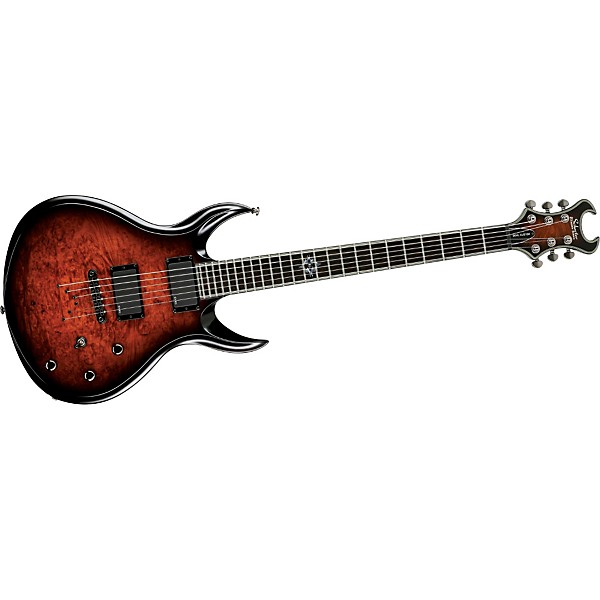 Schecter Guitar Research Devil Custom Electric Guitar See-Thru Amberburst