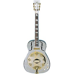Open Box Dean Chrome G Acoustic-Electric Resonator Guitar Level 2 Chrome/Gold 190839192318