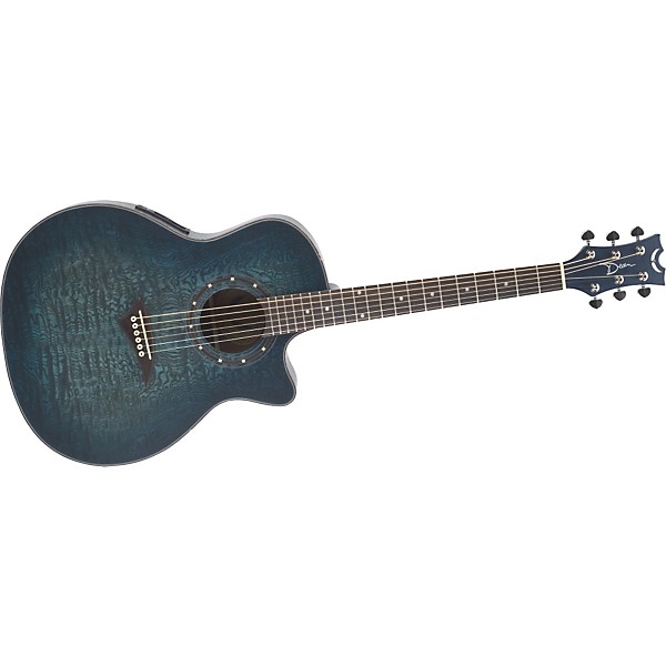 Dean Exotica Quilt Ash Acoustic-Electric Guitar Blue
