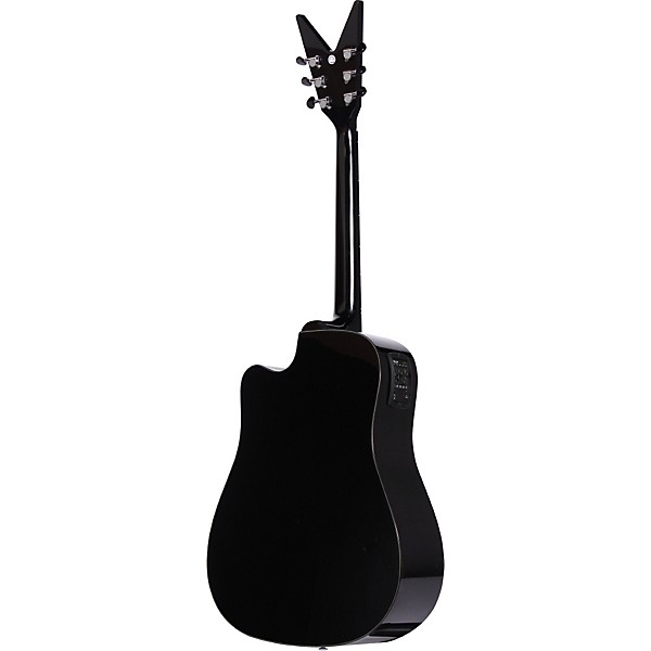 Open Box Dean V Wing Cutaway Dreadnought Acoustic-Electric Guitar Level 2 Black 190839183910
