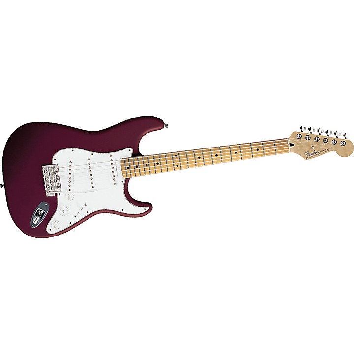 ギター Fender Mexico Stratocaster Midnight Wine Fender Standard Stratocaster Electric Guitar Midnight Wine Maple