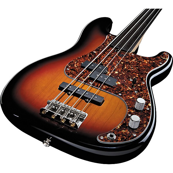 Open Box Fender Tony Franklin Fretless Precision Bass Level 2 3-Color Sunburst 190839063083