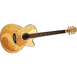 Luna Henna Paradise S Folk Style Cutaway Acoustic-Electric Guitar
