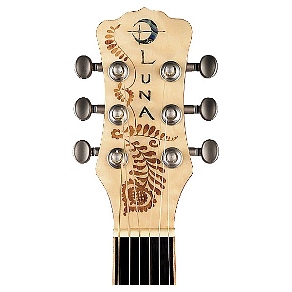 Luna Henna Paradise S Folk Style Cutaway Acoustic-Electric Guitar