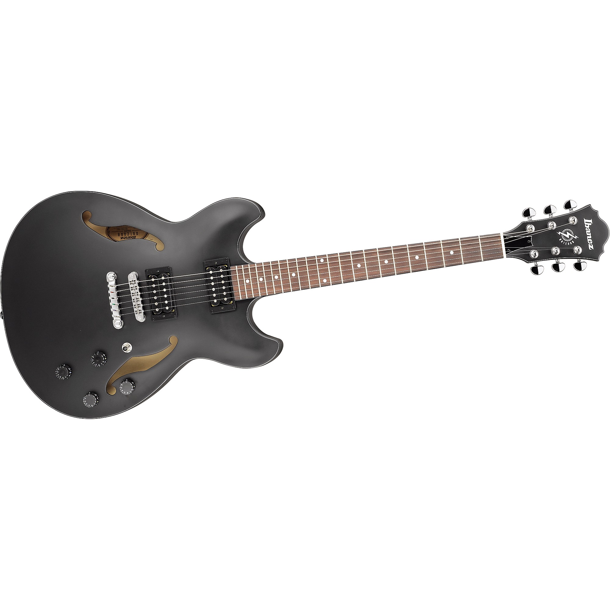Ibanez AS73B Semi-Hollow Electric Guitar Flat Black | Guitar Center