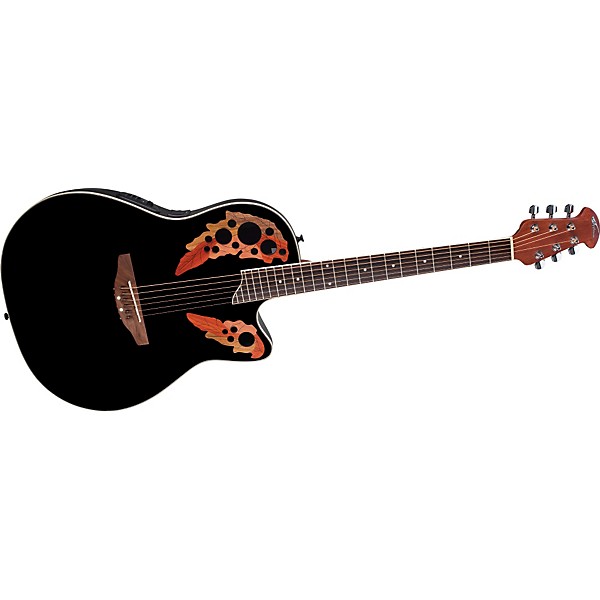 Open Box Ovation Applause Series AE148 Super Shallow Cutaway  Acoustic-Electric Guitar Level 2 Black 889406582934