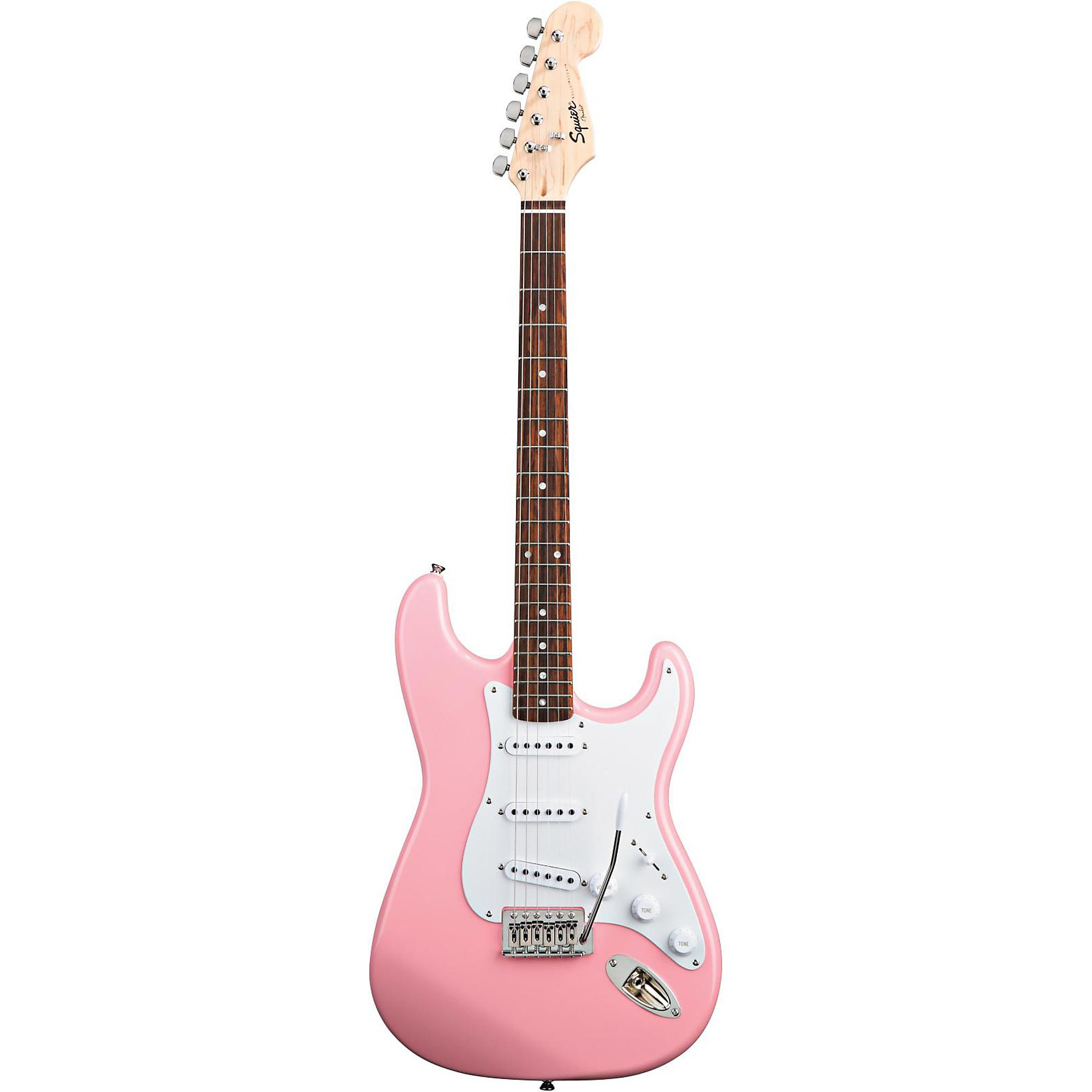 Open Box Squier Bullet Strat with Tremolo Pink 888365951768