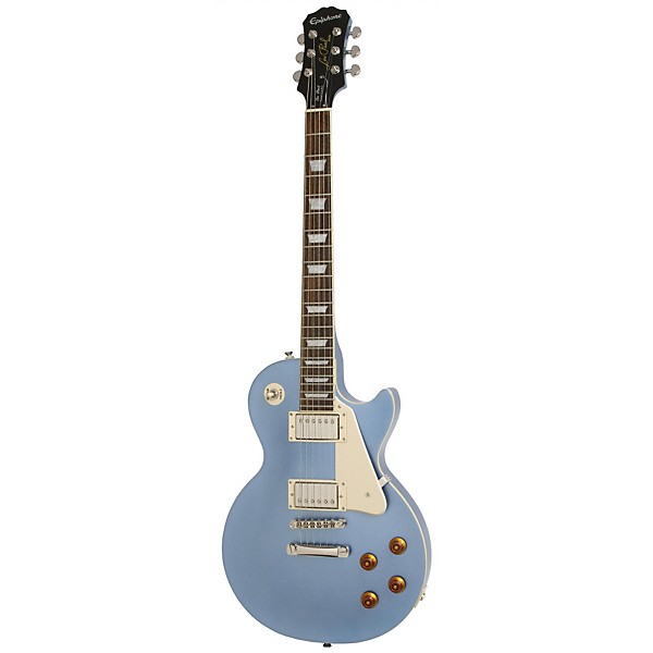 Open Box Epiphone Les Paul Standard Plain Top Electric Guitar Level 1 Pelham Blue