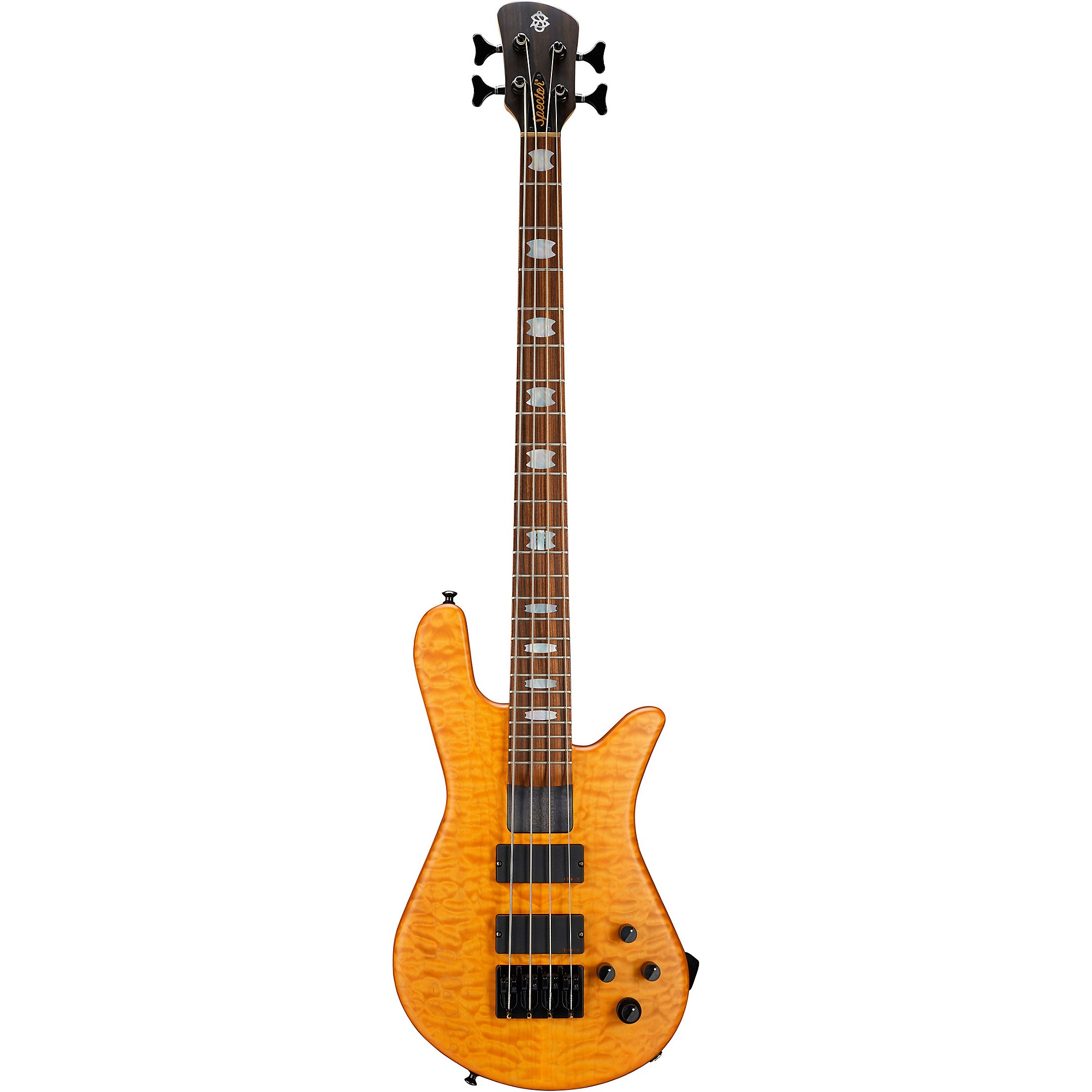 ベース Spector USA NS-4H2 Platinum Spector NS-4H2-FM USA 4-String Bass Guitar Golden
