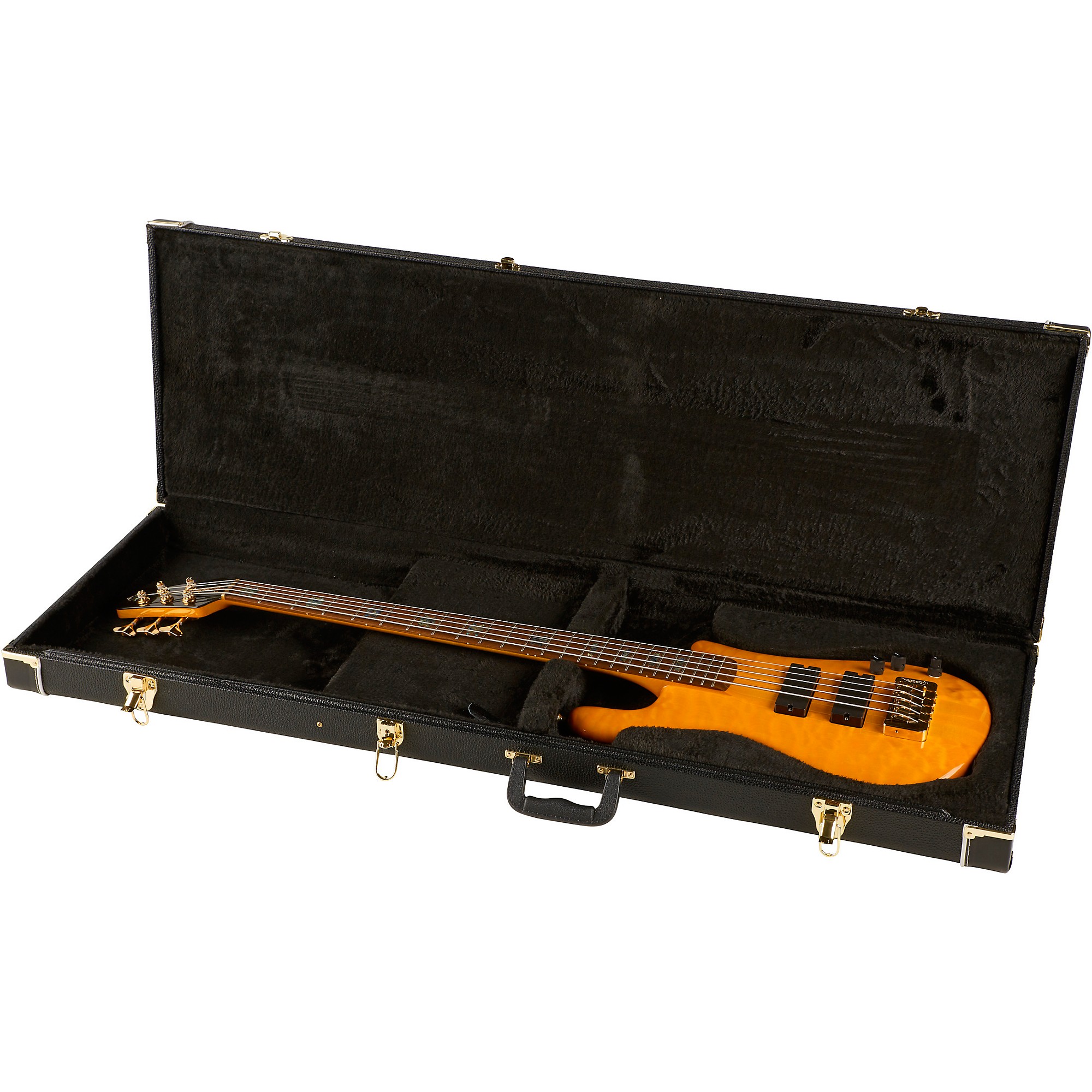 Specter USA NS5XL エレキベース ハードケース付き Platinum Spector NS-5XL USA 5-String Bass Golden Stain Gold