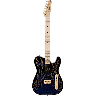 Fender Artist Series James Burton Telecaster Electric Guitar Blue Paisley Flames for sale