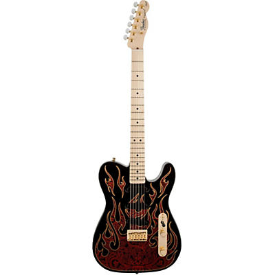 Fender Artist Series James Burton Telecaster Electric Guitar Red Paisley Flames for sale