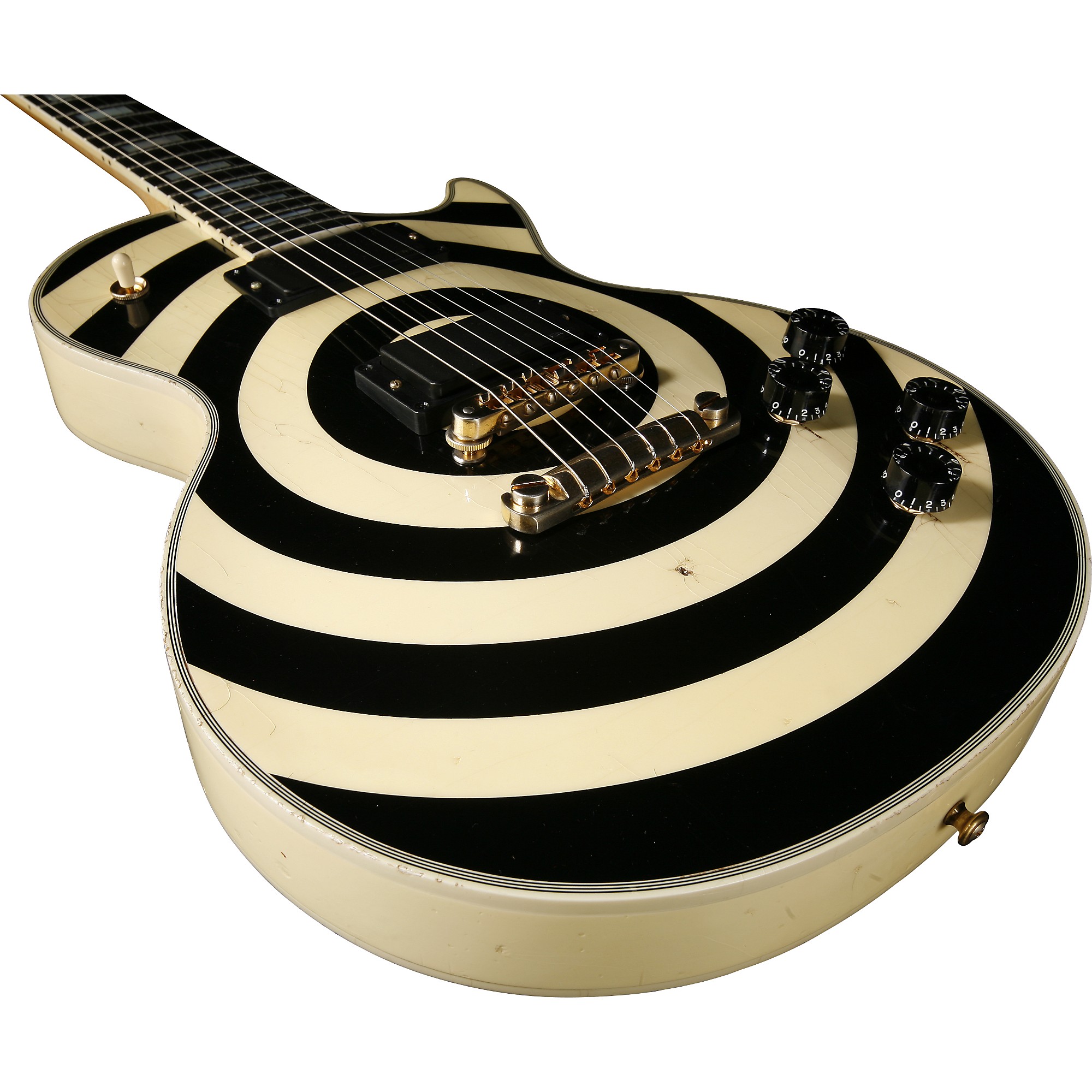 雪の豪奢 Platinum Gibson Custom Limited Run Zakk Wylde Bullseye Aged ギター