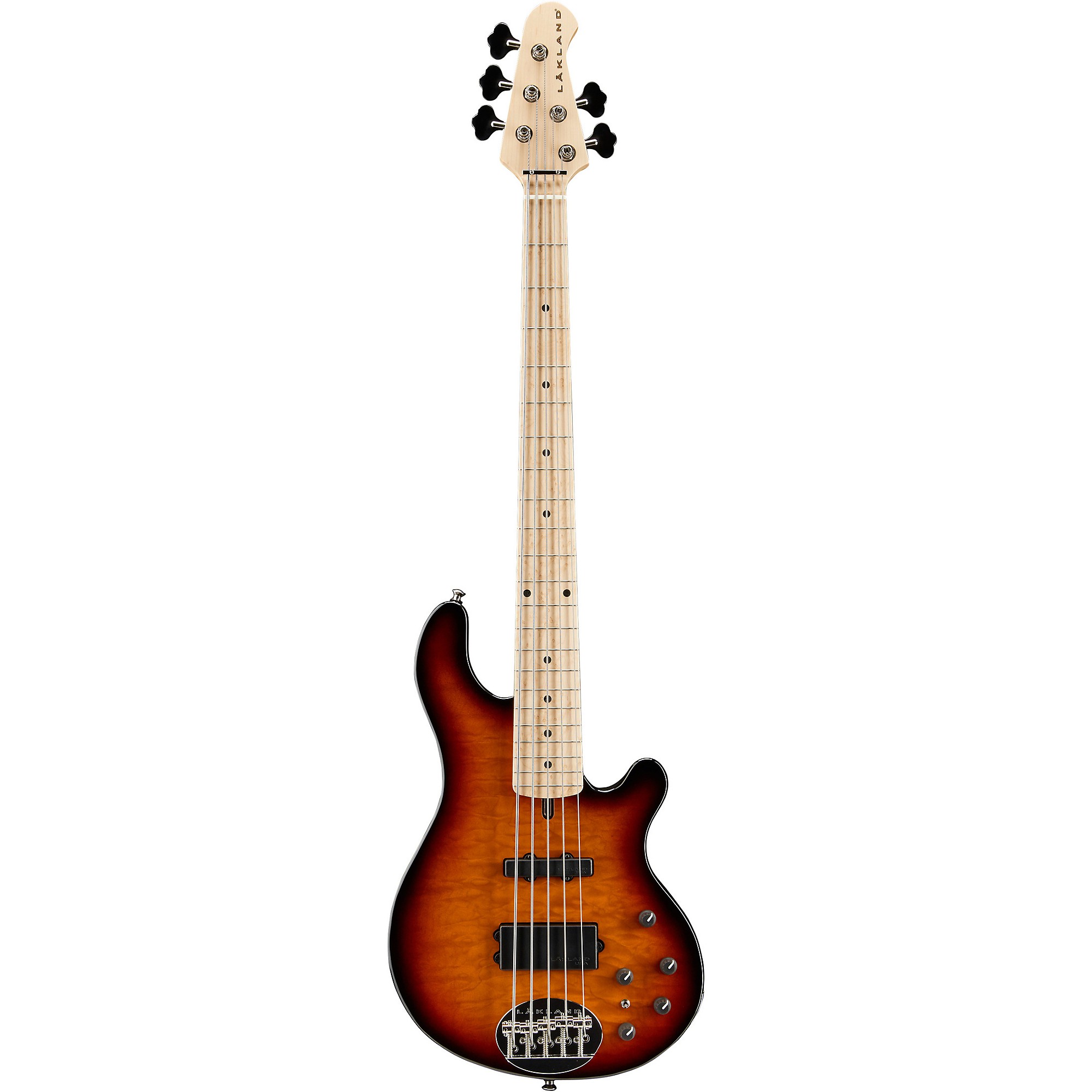 Platinum Lakland Deluxe 55-94 5-String Bass 3-Color Sunburst Maple 