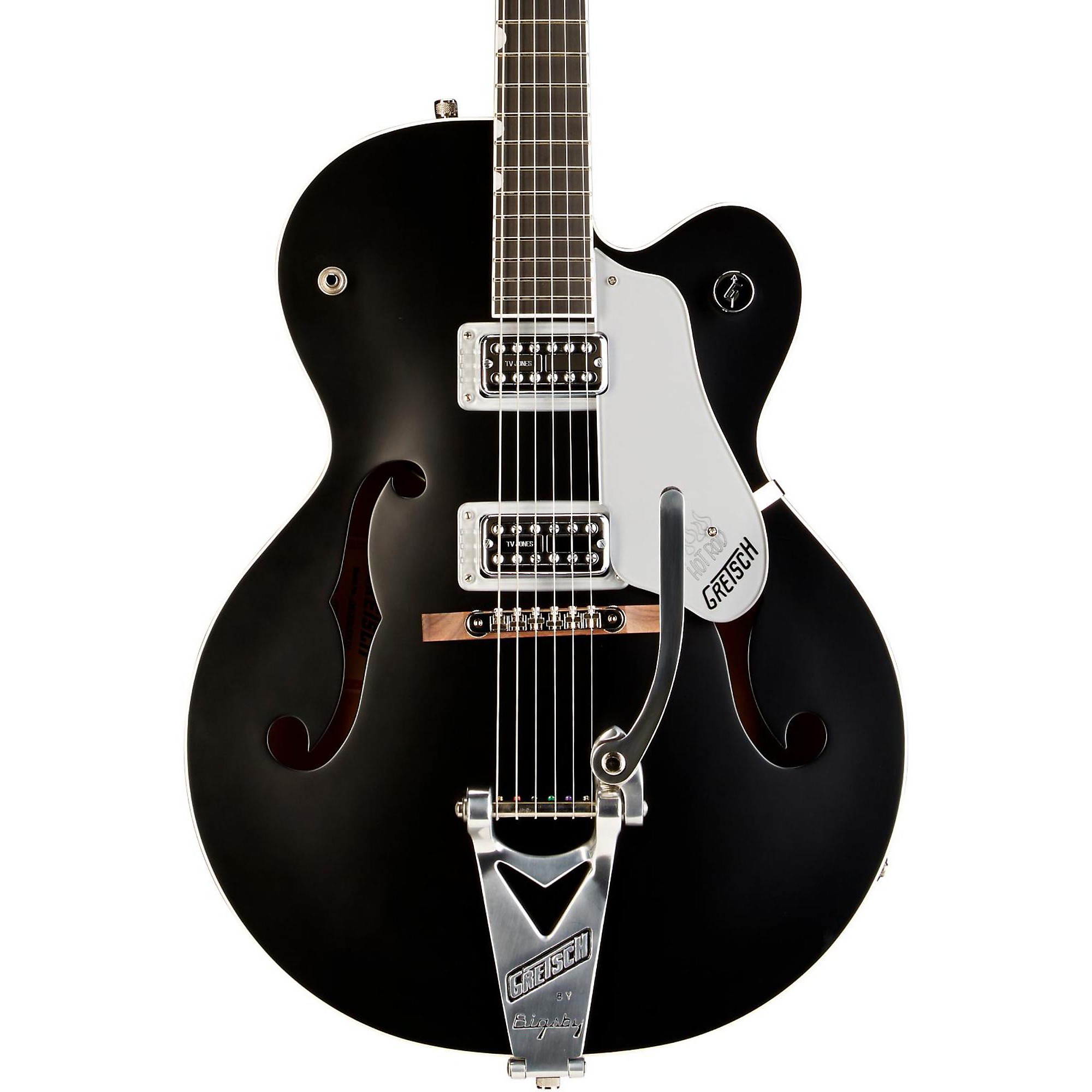 Platinum Gretsch Guitars G6120SH Brian Setzer Hot Rod Flat Black