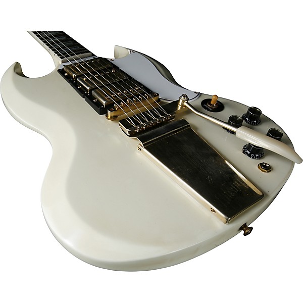 Gibson Custom VOS SG Custom Electric Guitar with Maestro Tremolo Classic White