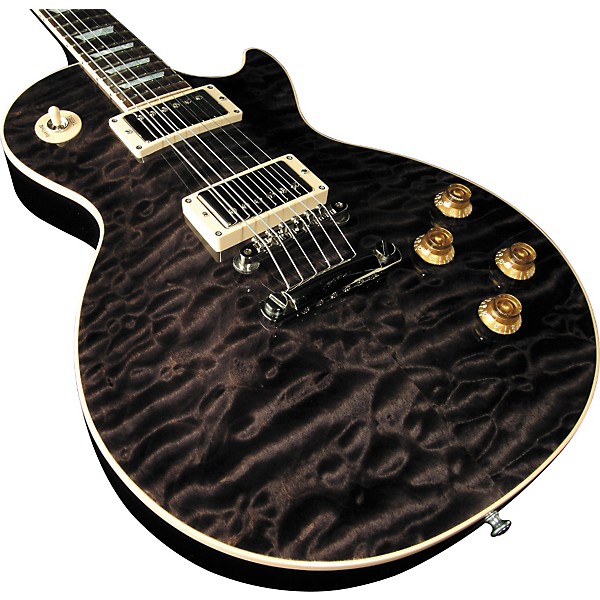 Platinum Gibson Custom 2014 Les Paul Class 5 Quilt Top