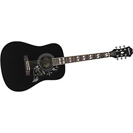 Epiphone Hummingbird Acoustic Guitar Ebony Chrome Hardware