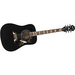 Epiphone Dove Acoustic Guitar Ebony Chrome Hardware | Guitar Center