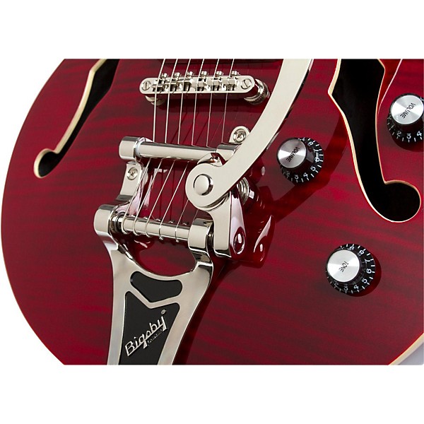 Open Box Epiphone Wildkat Semi-Hollowbody Electric Guitar with Bigsby Level 2 Antique Natural, Chrome 888366004029