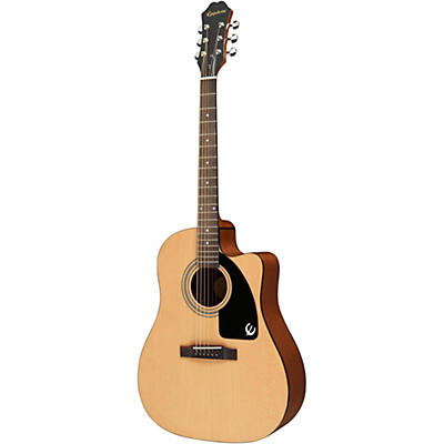 Epiphone Aj-100Ce Acoustic-Electric Guitar Natural Chrome Hardware for sale