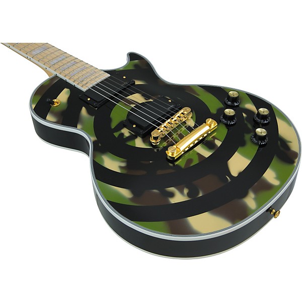 Platinum Gibson Custom Zakk Wylde Signature Les Paul - Camo/Bull's