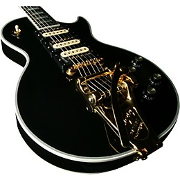 Gibson Custom Les Paul Custom Electric Guitar with 3 Zebra Pickups and Bigsby - one of a kind Ebony