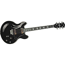 VOX Virage Double-Cut Semi-Hollowbody Electric Guitar Jet Black