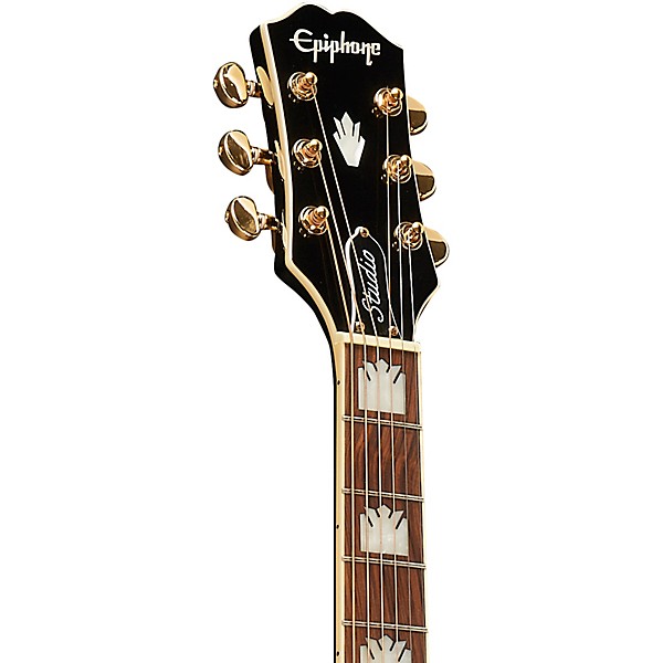 Epiphone J-200 EC Studio Acoustic-Electric Guitar Transparent Ebony Burst