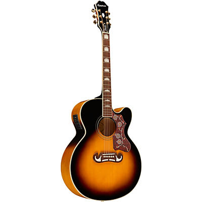 Epiphone J-200 Ec Studio Acoustic-Electric Guitar Vintage Sunburst for sale
