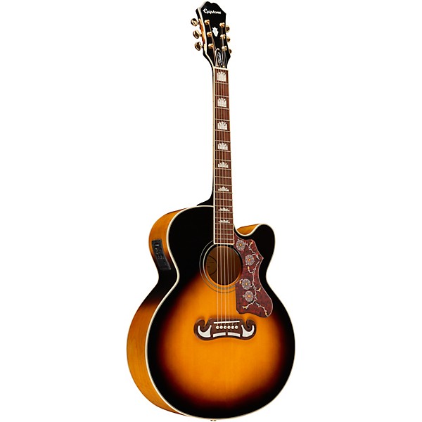 Open Box Epiphone EJ-200SCE Acoustic-Electric Guitar Level 2 Vintage Sunburst 190839188632