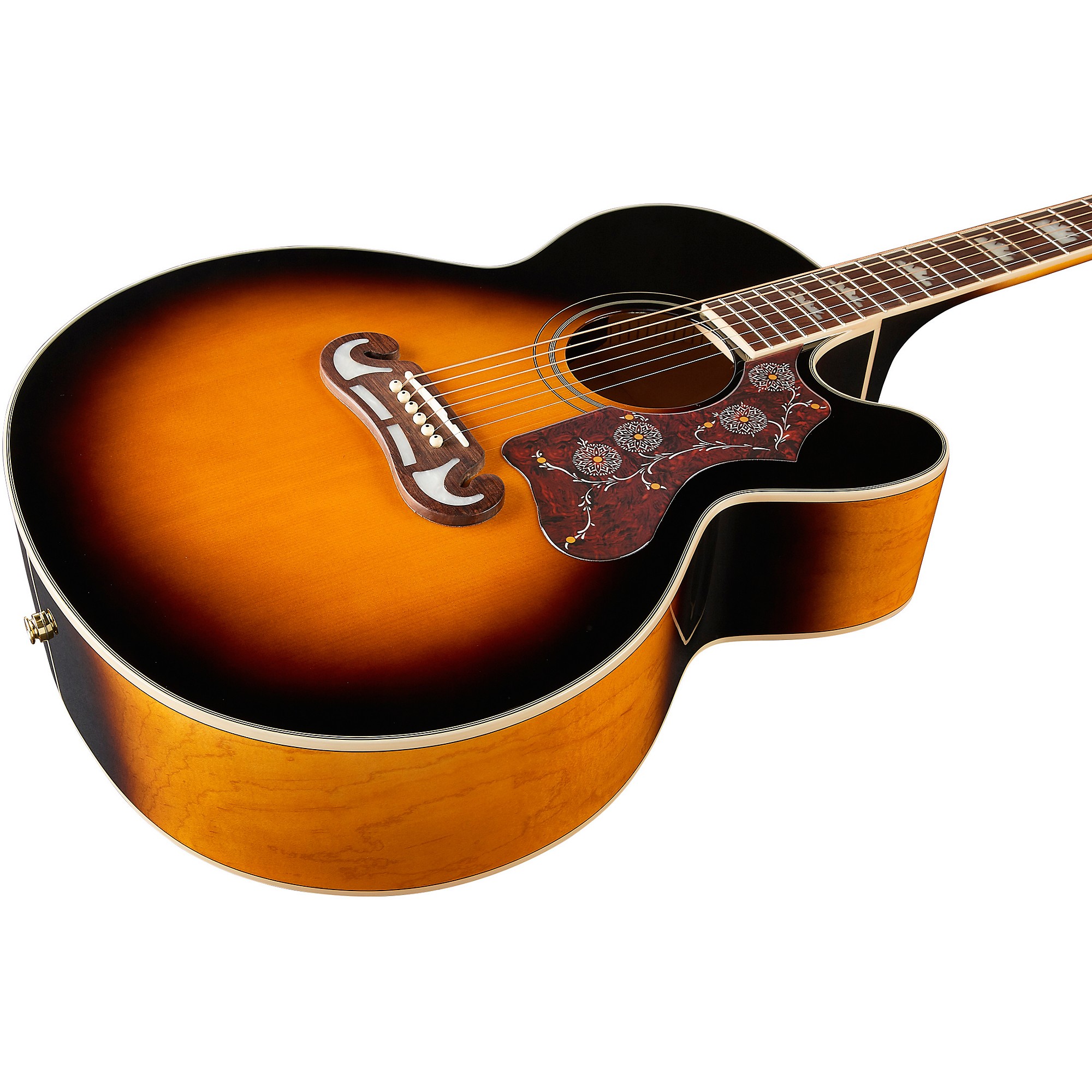 Epiphone J-200 EC Studio Acoustic-Electric Guitar Vintage Sunburst