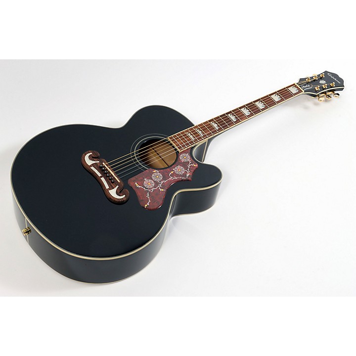Open Box Epiphone J-200 EC Studio Acoustic-Electric Guitar - Black